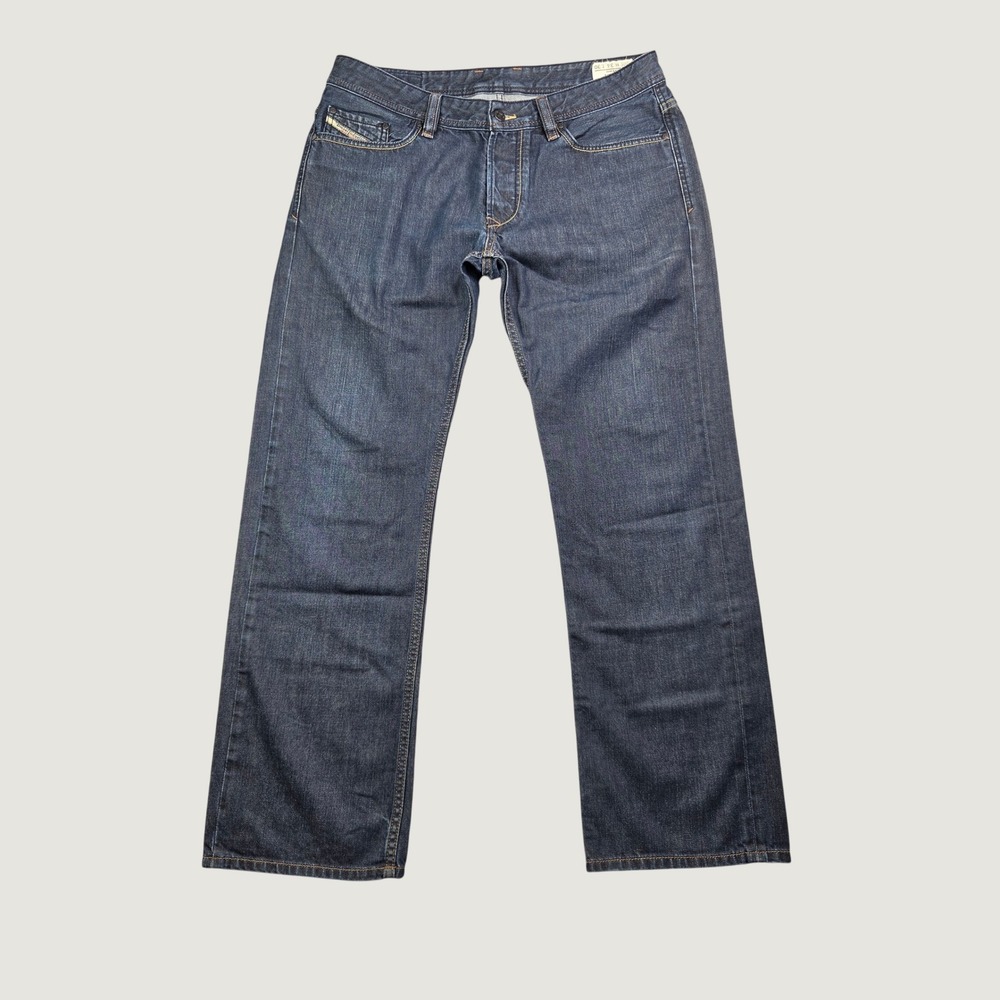 Diesel Viker Jeans Mens 34x30 Dark Wash Blue Straight Leg Button Fly Denim 0088Z